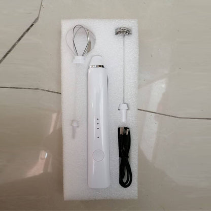 Rechargeable Portable Handheld Milk Frother – 3-Speed Foam Maker