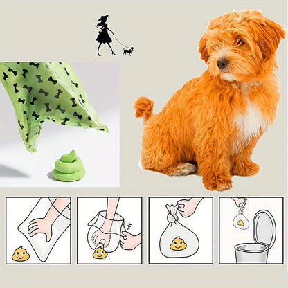 🌿 Eco-Friendly Biodegradable Dog Poop Bags – 6 Rolls with Dispenser, Leak-Proof & Thick