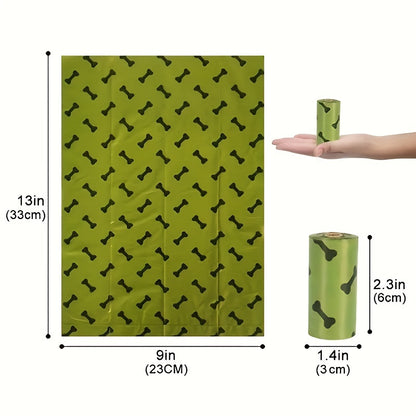🌿 Eco-Friendly Biodegradable Dog Poop Bags – 6 Rolls with Dispenser, Leak-Proof & Thick