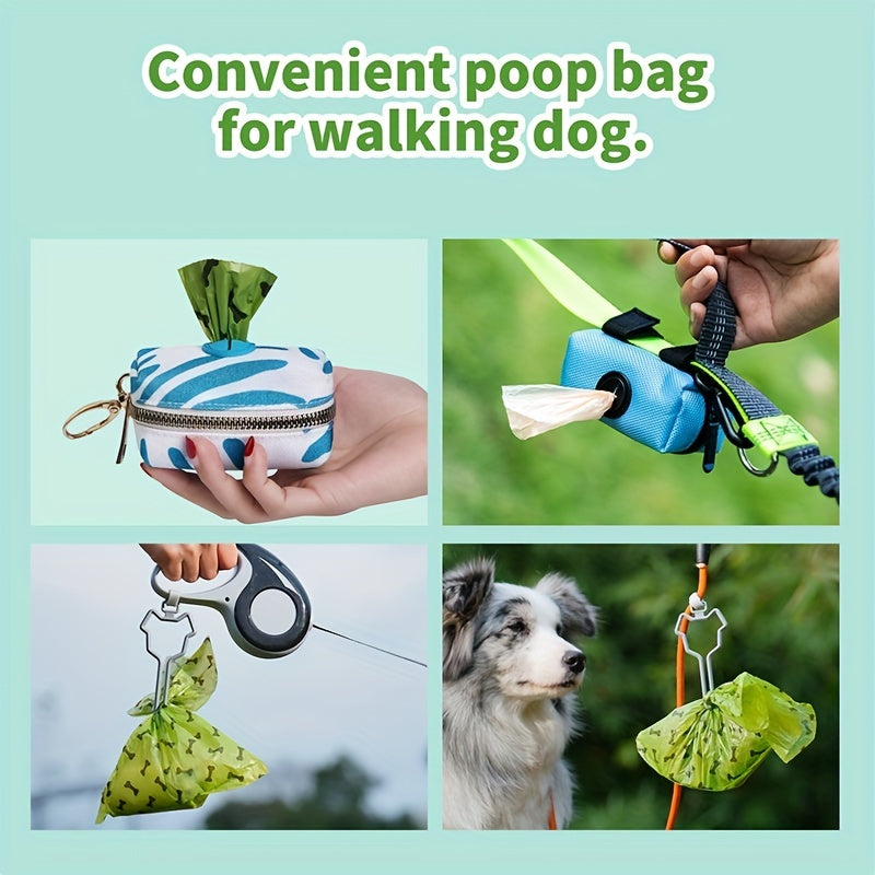 🌿 Eco-Friendly Biodegradable Dog Poop Bags – 6 Rolls with Dispenser, Leak-Proof & Thick