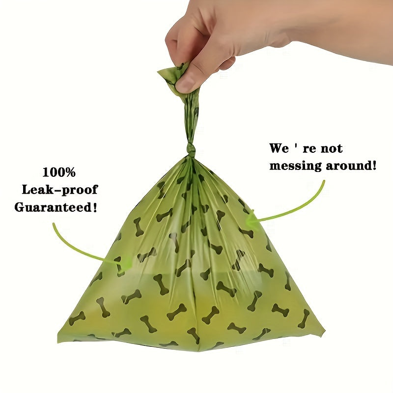 🌿 Eco-Friendly Biodegradable Dog Poop Bags – 6 Rolls with Dispenser, Leak-Proof & Thick