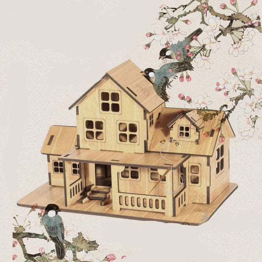 3D Wooden Puzzle Model – DIY Craft Kit & Elegant Home Décor Piece”