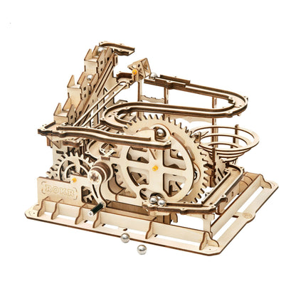 DIY Wooden Marble Run Hub – 3D Mechanical Assembly Model Kit