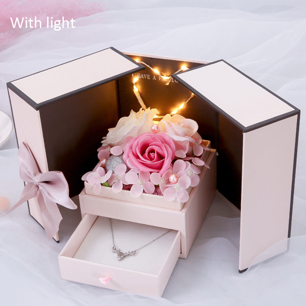 Romantic Pink LED Lamp Gift Box – Perfect Christmas & Valentine’s Day Surprise