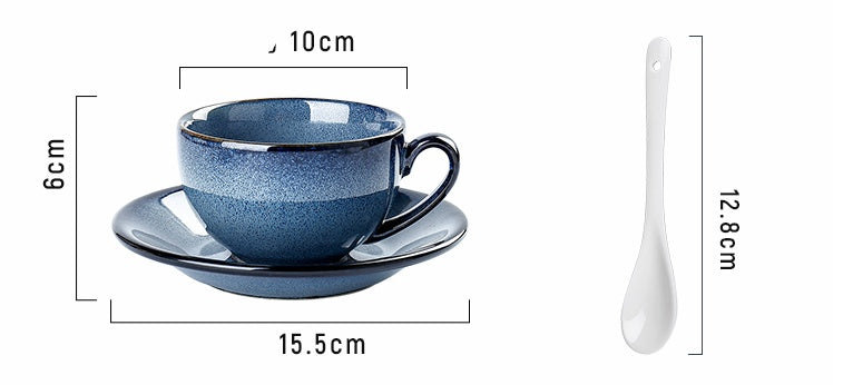 Elegant 250ml Ceramic Latte Coffee Cup - Stylish & Luxury Coffee Set