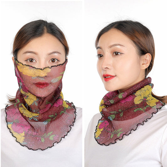 Lightweight Summer Gauze Scarf – Multifunctional Hanging-Ear Wrap