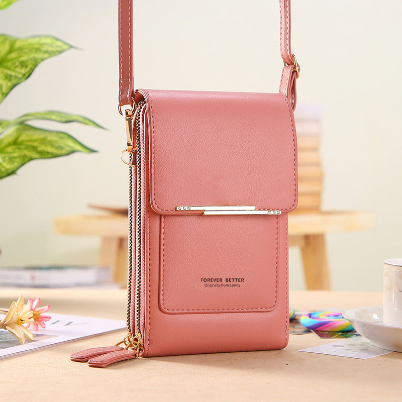 Touchscreen Crossbody Phone Bag – Stylish Mini Wallet for Women