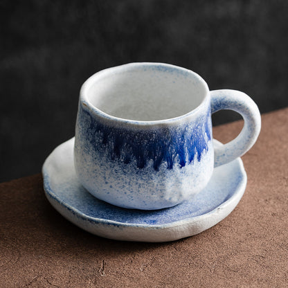 Retro Style Ceramic Mug Set for Afternoon Tea at Home
