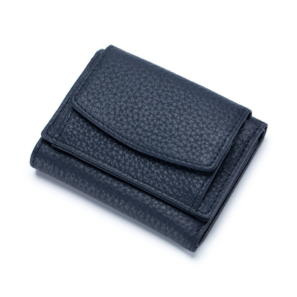 Luxury Japanese Minimalist Leather Mini Wallet for Women – Elegant & Compact
