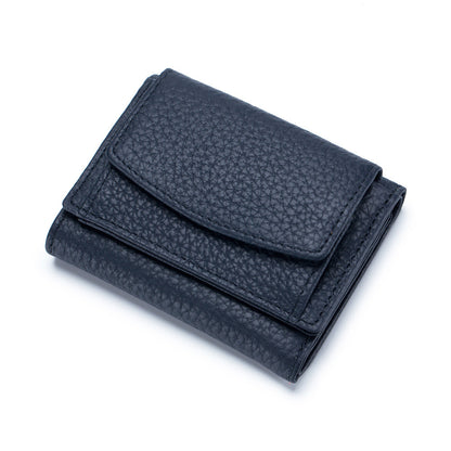 Luxury Japanese Minimalist Leather Mini Wallet for Women – Elegant & Compact