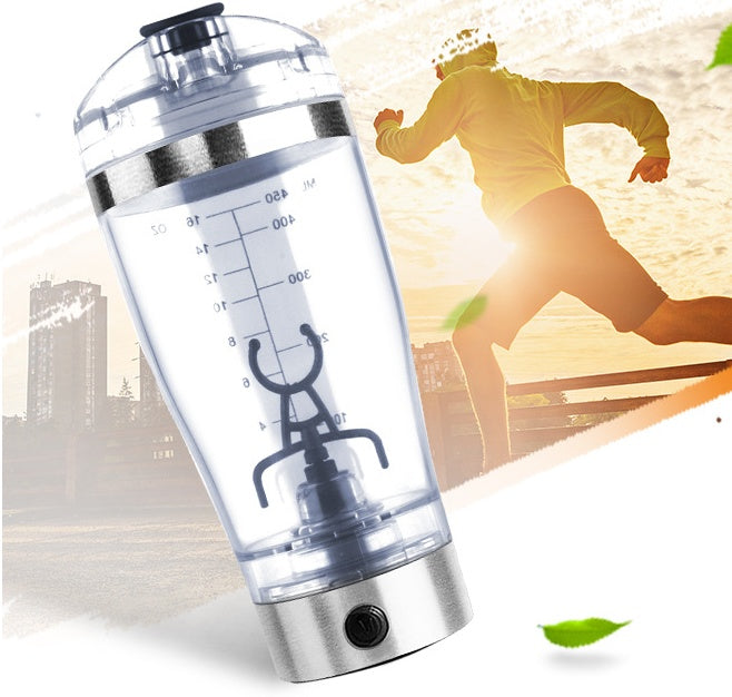 USB Rechargeable Electric Protein Shaker Bottle – Automatic Mixer for Protein, Milk & Coffee