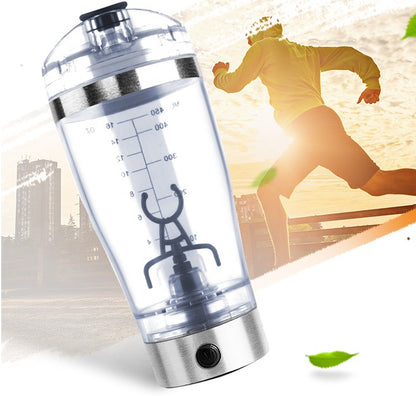 USB Rechargeable Electric Protein Shaker Bottle – Automatic Mixer for Protein, Milk & Coffee
