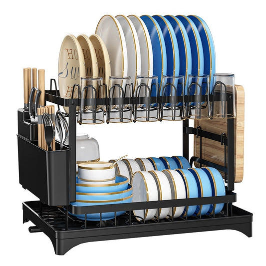 Elegant Multi-Functional Kitchen Organizer Cabinet for Bowls, Plates & Utensils