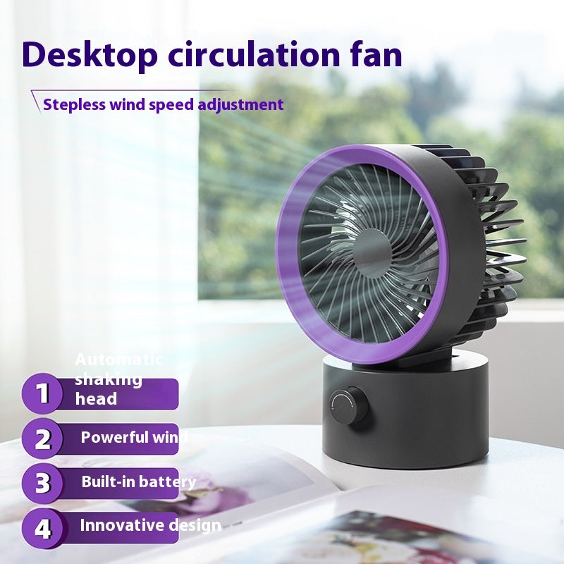 Xiaojing Oscillating Air Circulator – Quiet Desktop Fan for Bedroom & Office