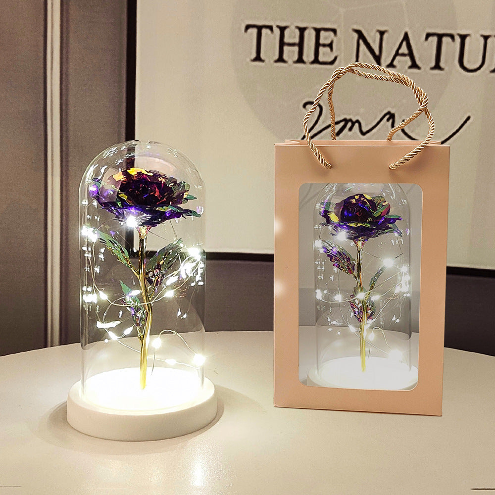 Eternal Glow Rose – Glass Dome LED Romantic Gift Lam