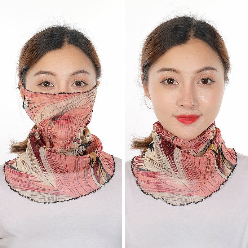 Lightweight Summer Gauze Scarf – Multifunctional Hanging-Ear Wrap