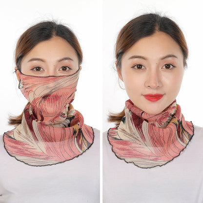 Lightweight Summer Gauze Scarf – Multifunctional Hanging-Ear Wrap