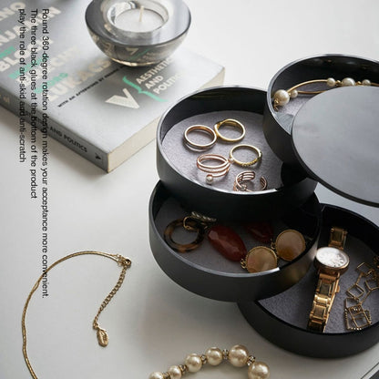 Luxury Plastic Jewelry Box Storage Container – Multi-Compartment Organizer for Rings, Earrings & Accessories