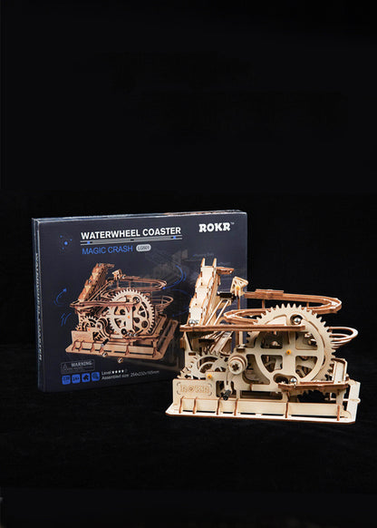 DIY Wooden Marble Run Hub – 3D Mechanical Assembly Model Kit
