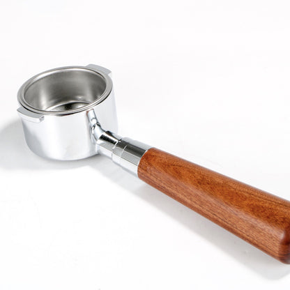 Premium 51mm Coffee Machine Handle – Wood & 304 Stainless Steel