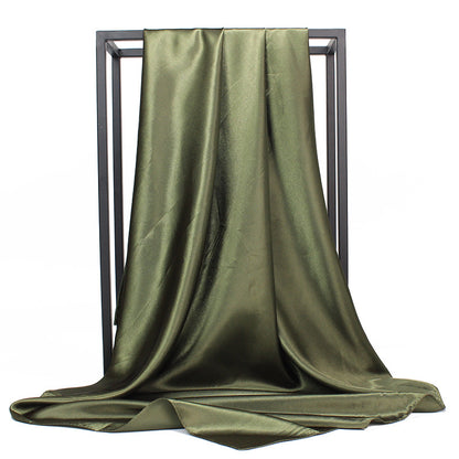 Elegant Satin Imitation Silk Shawl – Lightweight Ladies Headscarf