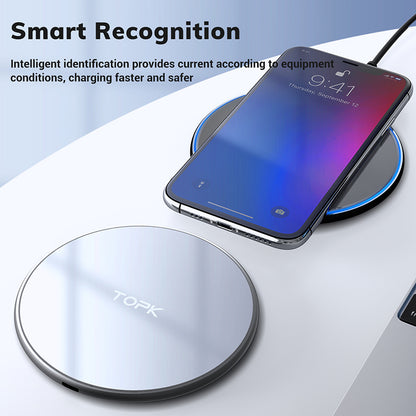 Ultra-Thin Aluminum Wireless Fast Charger – Desktop Charging Pad