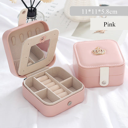 Luxury Travel Jewelry Organizer – Compact Portable Case for Rings & Earrings