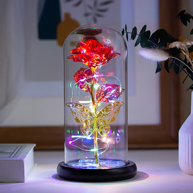 Luminous Gold Foil Rose – Eternal Romantic Gift