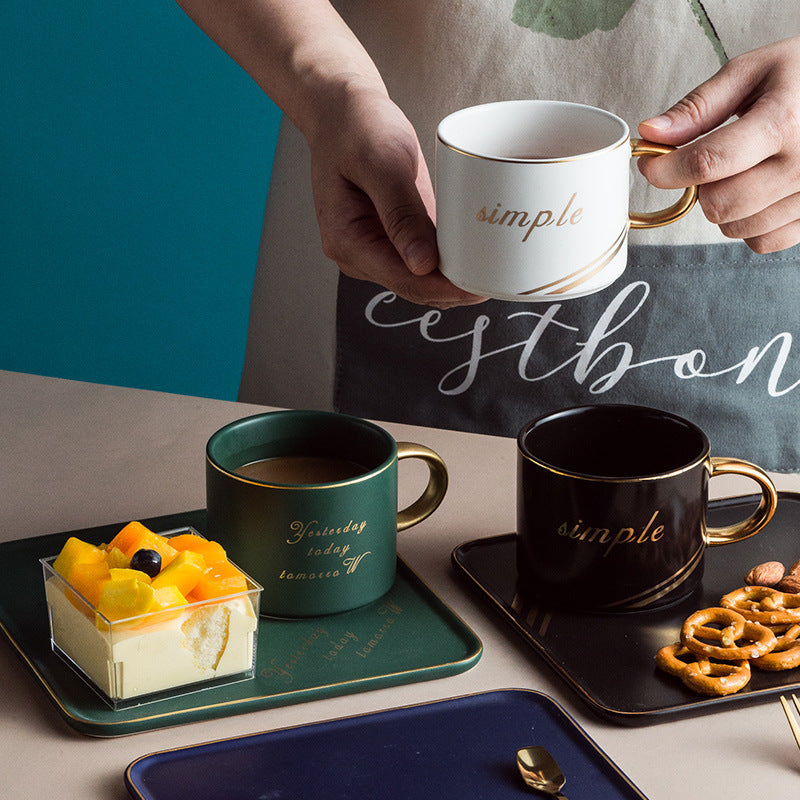 Creative Ceramic Coffee Cups – Stylish & Elegant Set for Coffee Lovers