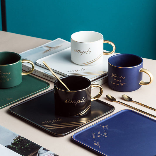 Creative Ceramic Coffee Cups – Stylish & Elegant Set for Coffee Lovers