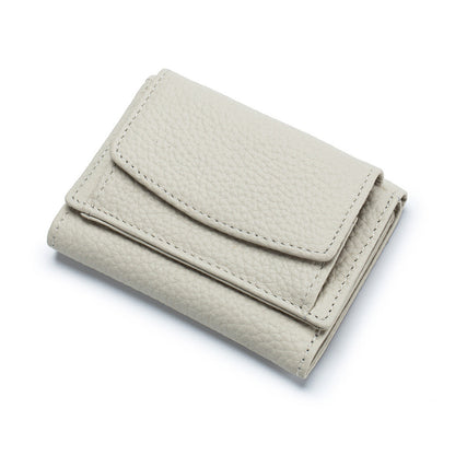 Luxury Japanese Minimalist Leather Mini Wallet for Women – Elegant & Compact