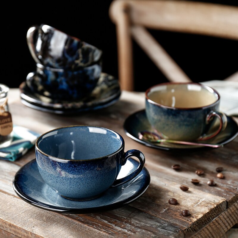 Elegant 250ml Ceramic Latte Coffee Cup - Stylish & Luxury Coffee Set