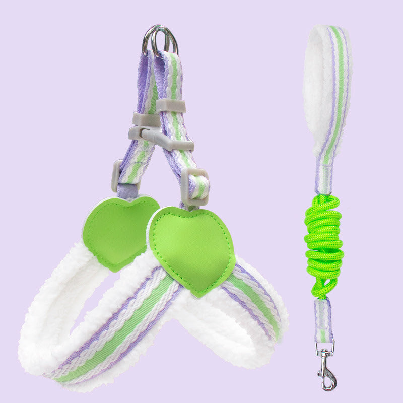 Breathable Summer Dog Harness & Leash – Chest Vest for Small & Medium Dogs (Corgi, Shiba Inu, Bichon)