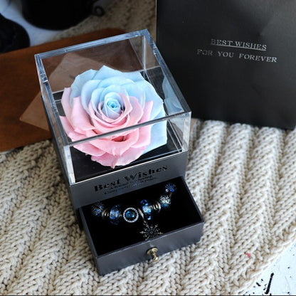 Premium Eternal Rose Jewelry Box – Luxury Romantic Gift for Valentine’s, Birthday & Wedding