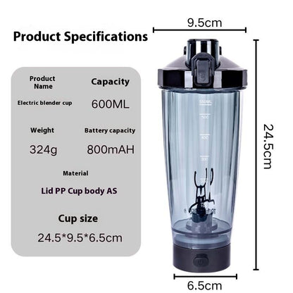 USB Rechargeable Auto Self-Stirring Coffee & Protein Mixing Cup with LED Light