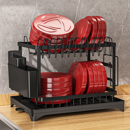 Elegant Multi-Functional Kitchen Organizer Cabinet for Bowls, Plates & Utensils