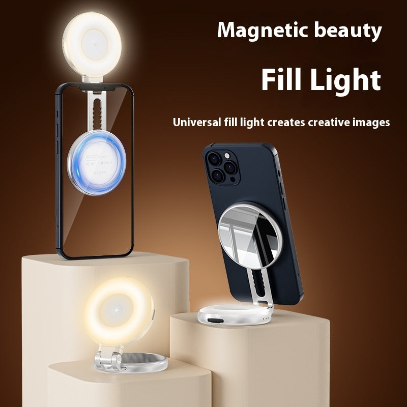 Mini Magnetic Suction Phone Beauty Fill Light – Portable LED Selfie Light
