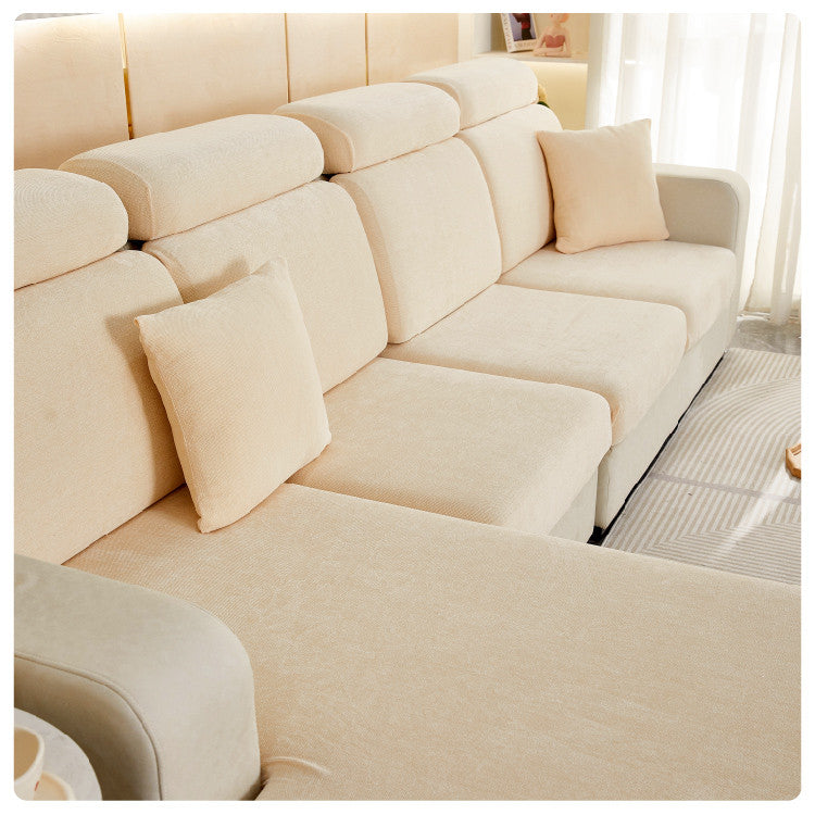 Home Fashion Chenille Stretch Sofa Cover – Modern & Cozy