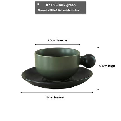 European Luxury Ceramic Coffee Mug Set – Elegant Home & Café Style