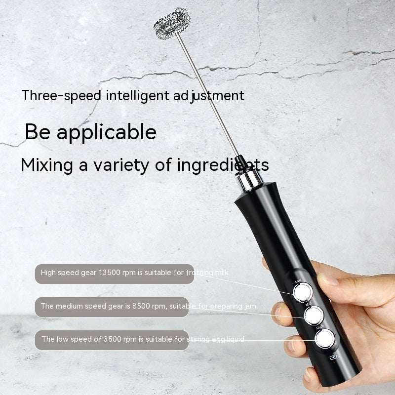 Premium Handheld 3-Head Milk Frother – Perfect for Coffee, Latte & Cappuccino
