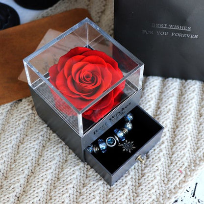 Premium Eternal Rose Jewelry Box – Luxury Romantic Gift for Valentine’s, Birthday & Wedding