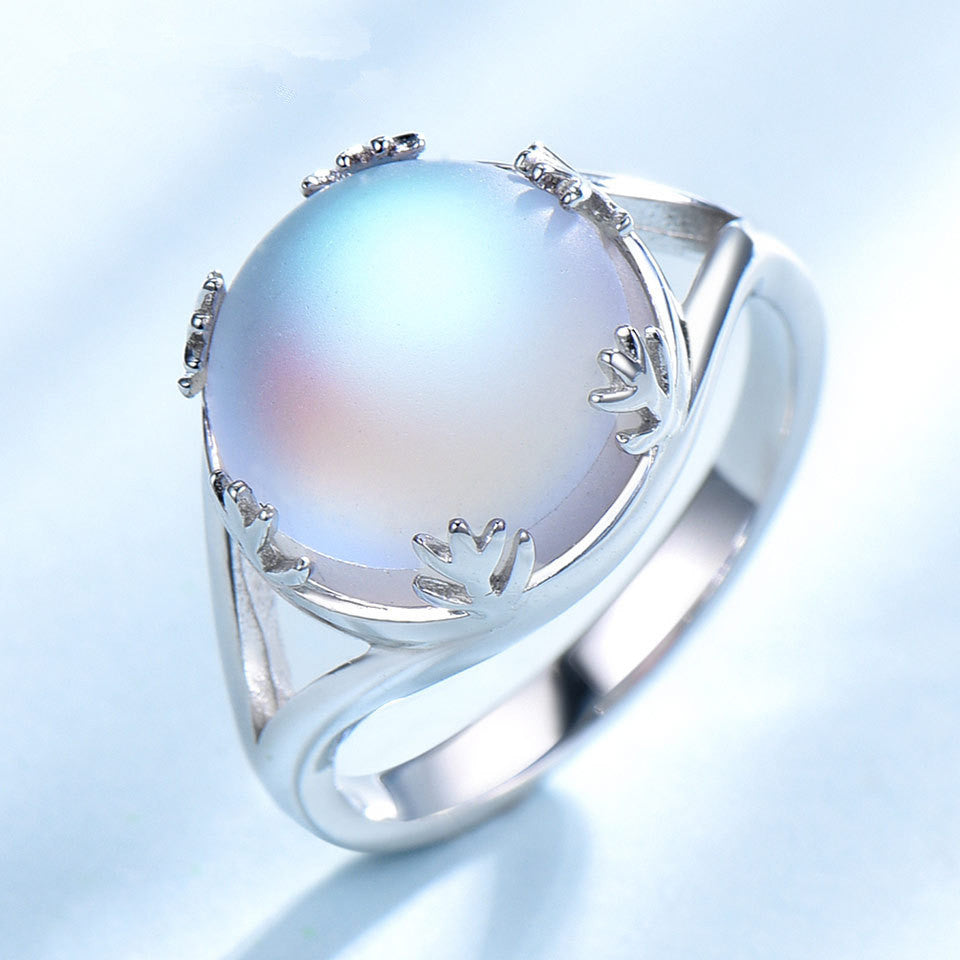 Elegant Moonstone Forest Jewelry Set – Personalized Ring & Bracelet 3-Piece Gift Set
