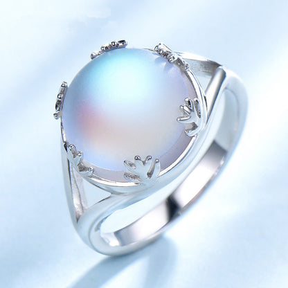 Elegant Moonstone Forest Jewelry Set – Personalized Ring & Bracelet 3-Piece Gift Set