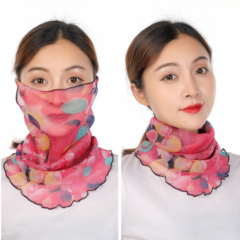 Lightweight Summer Gauze Scarf – Multifunctional Hanging-Ear Wrap
