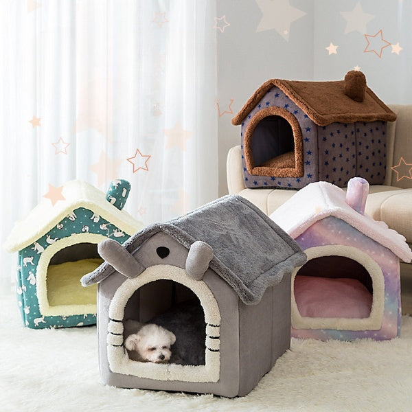Luxury Four-Season Pet House Bed – Cozy Indoor Nest for Cats & Small Dogs