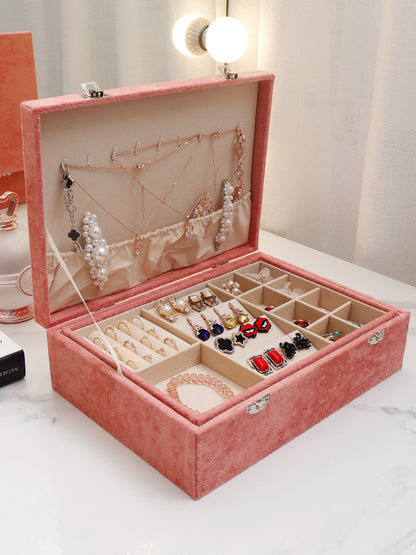 Luxury European Leather Jewelry Box – Elegant Storage Case for Rings & Accessories