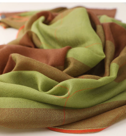 Multicolor Plaid Long Scarf – Cozy Cashmere Shawl for Women