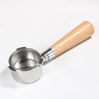 Premium 51mm Coffee Machine Handle – Wood & 304 Stainless Steel
