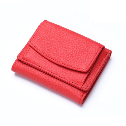 Luxury Japanese Minimalist Leather Mini Wallet for Women – Elegant & Compact