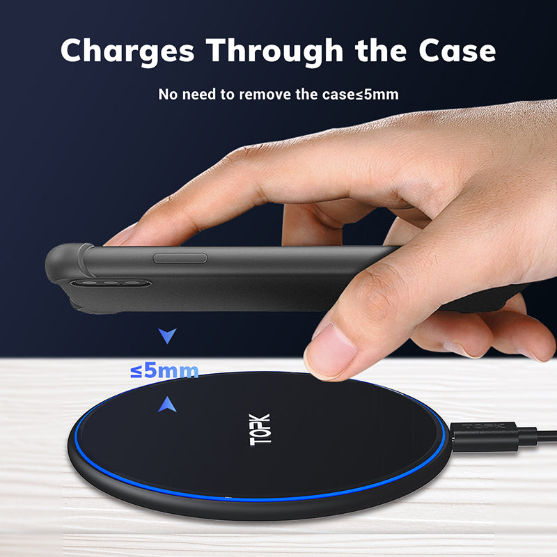 Ultra-Thin Aluminum Wireless Fast Charger – Desktop Charging Pad